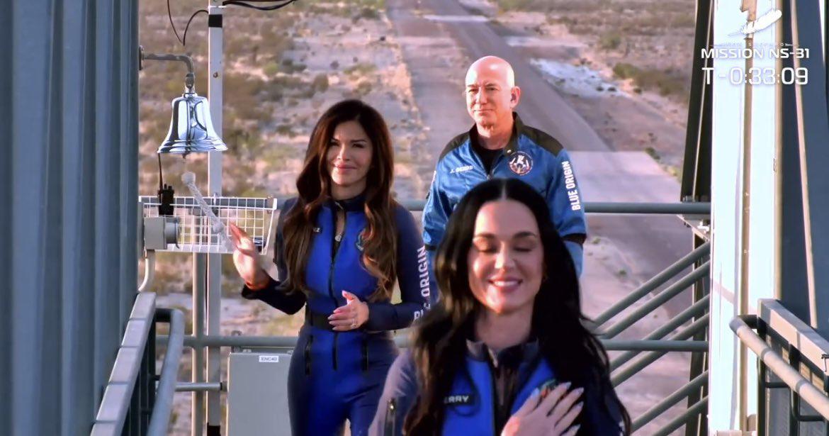 Katy Perry y Lauren Sánchez viajan al espacio en la primera misión femenina de Blue Origin