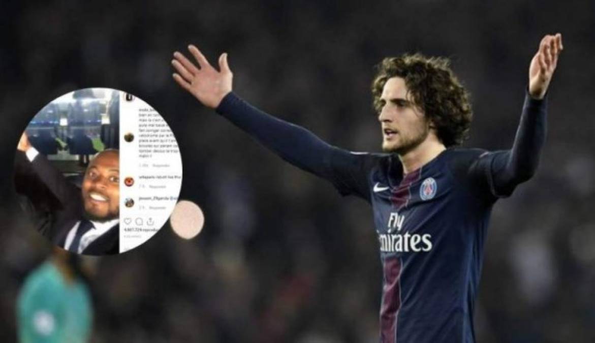 Adrien Rabiot fue separado ya del PSG luego de que en el club descubrieron que le dio like (me gusta) a un vídeo de Patrice Evra tras la derrota del PSG ante el Manchester United en la Liga de Campeones. En el ub señalaron que está obligado a cumplir con un deber de lealtad al equipo y se le subraya que el daño causado a su cohesión y serenidad es 'intolerable'.