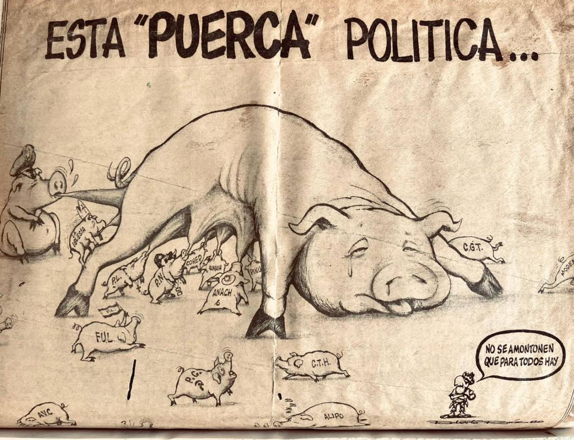 Caricatura de 1980.