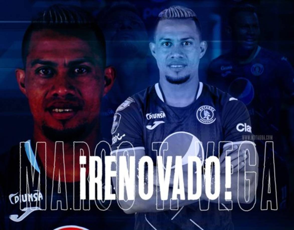 El delantero hondureño Marco Tulio Vega ha renovado contrato con el Motagua por dos torneos más (hasta junio de 2022). Será su sexto año en el Ciclón Azul. Ha anotado en 28 ocasiones con la camisa motagüense en los campeonatos en los que ha participado.