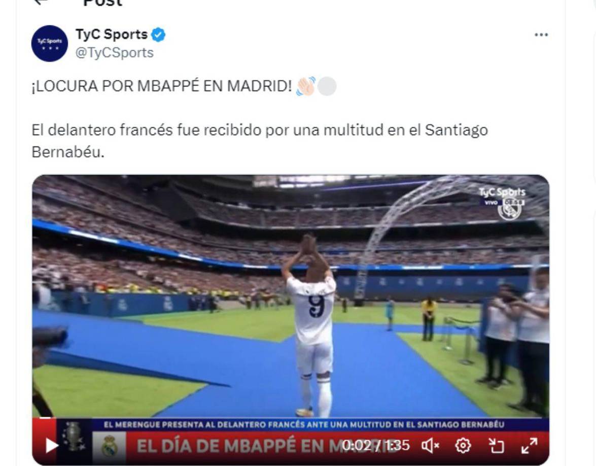 TyC Sports de Argentina.