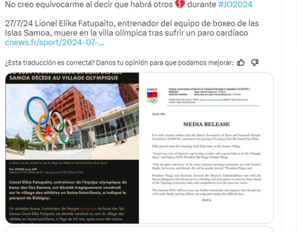 La investigación sobre esta muerte fue confiada a la policía judicial del departamento de Seine-Saint-Denis (región parisina).