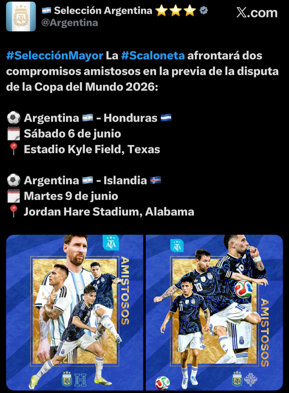 Esto dicen en Argentina por el amistoso vs Honduras; lanzan advertencia