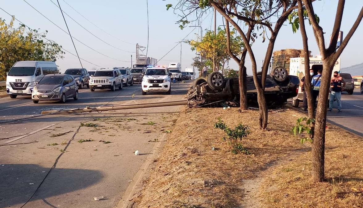 Accidente deja dos personas heridas en el segundo anillo de San Pedro Sula