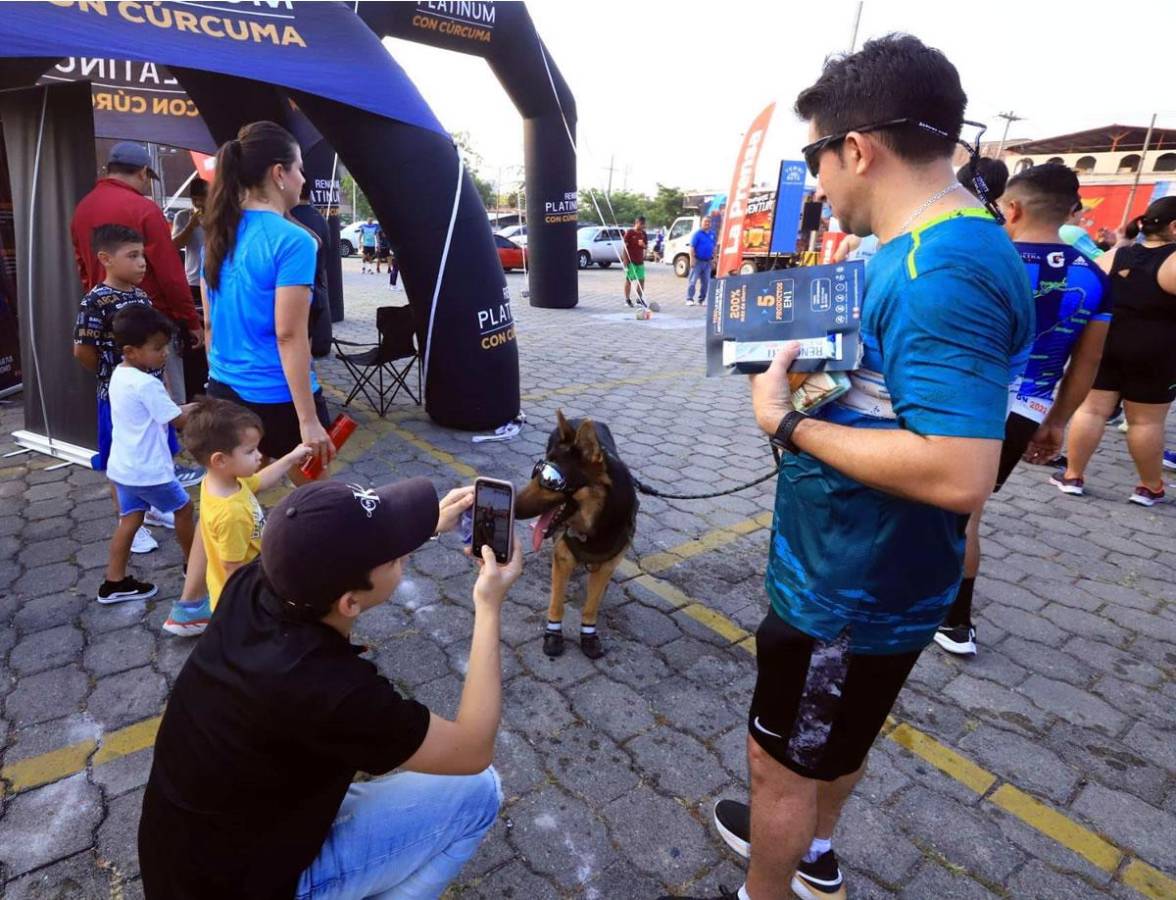 Shester, el atleta de cuatro patas que enamora en la Maratón La Prensa