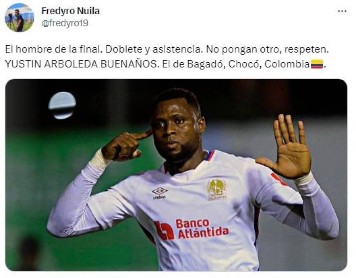 El periodista Fredy Nuila destacó a Yustin Arboleda por su doblete en la Gran Final.
