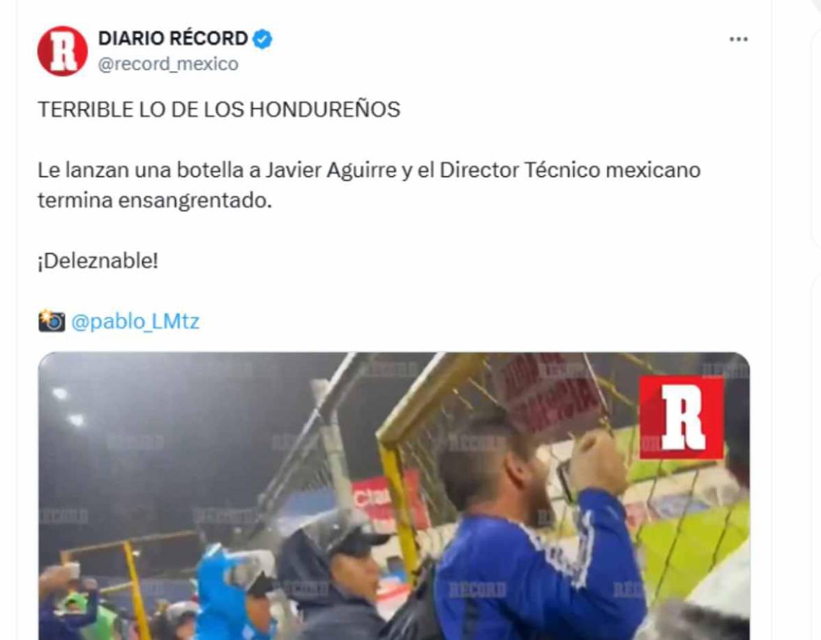 Medios mexicanos lamentaron la agresión al DT de la selección de México. 