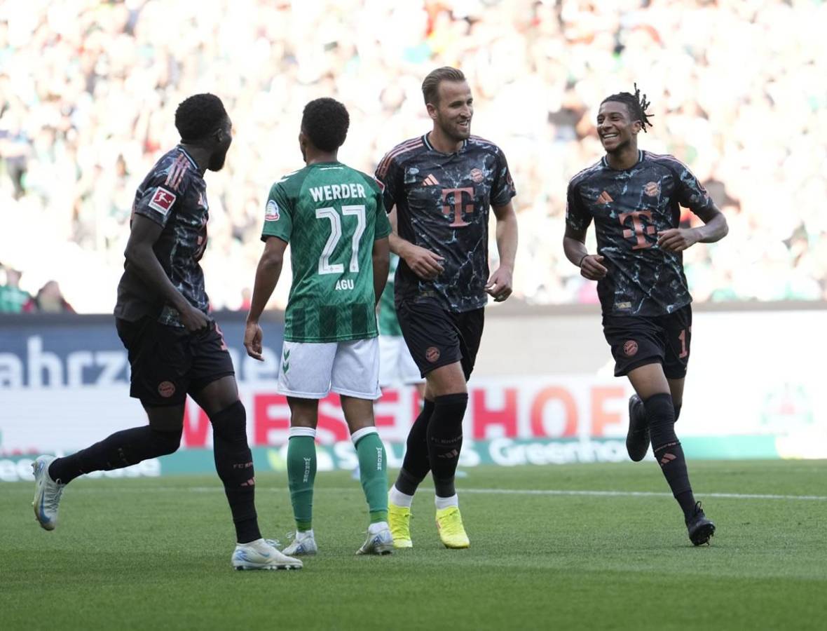 Harry Kane hizo uno de los goles del triunfo del Bayern Múnich en Bremen.
