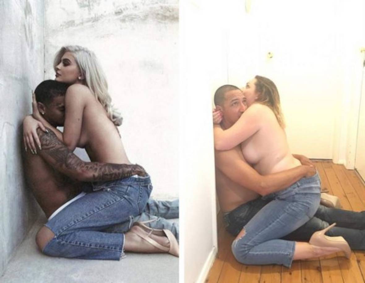 También paradió la foto de la Kylie Jenner con su novio,