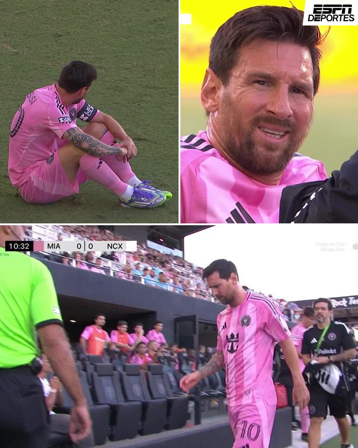 ¿Qué le pasó a Messi? El dolor del argentino, polémica expulsión y festejo a lo CR7