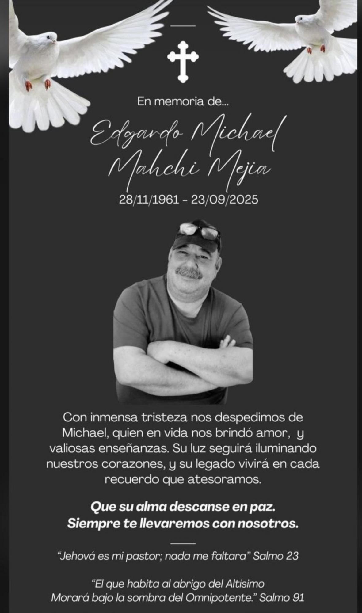 Consternación por muerte del empresario progreseño Edgardo Michael Mahchi