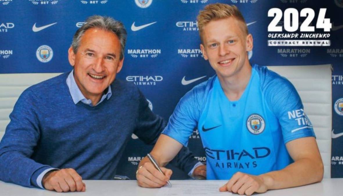 El centrocampista ucraniano Oleksandr Zinchenko amplió su compromiso con el Manchester City. Firmó hasta 2024.