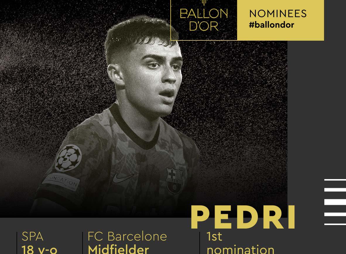 Sorpresa: Pedri, nominado al Balón de Oro 2021