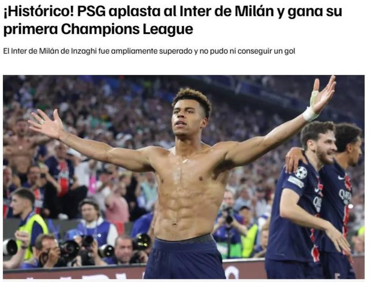 PSG ganó la Champions y la prensa mundial se rinde; Barcelona se pronunció