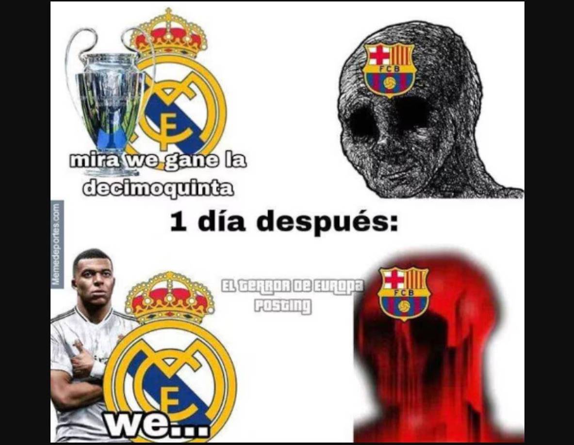 Mbappé causa terribles burlas al Barcelona y Cristiano Ronaldo es recordado en los memes