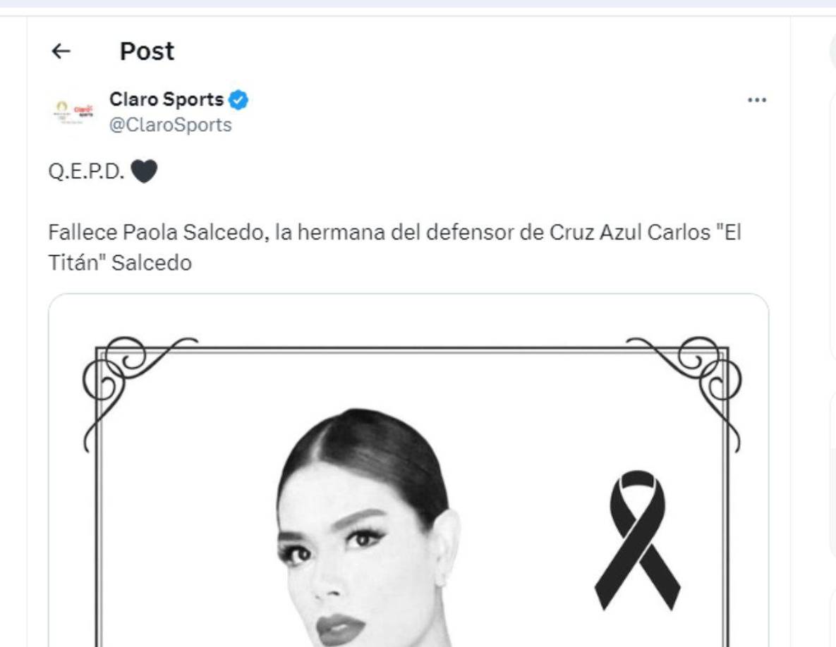 La muerte de Paola Salcedo ha generado mucha consternación en todo México y el resto del mundo.