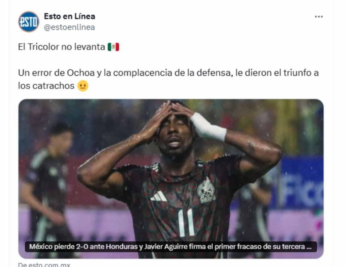 ”El Tricolor no levanta”, señalaron en diario Esto.