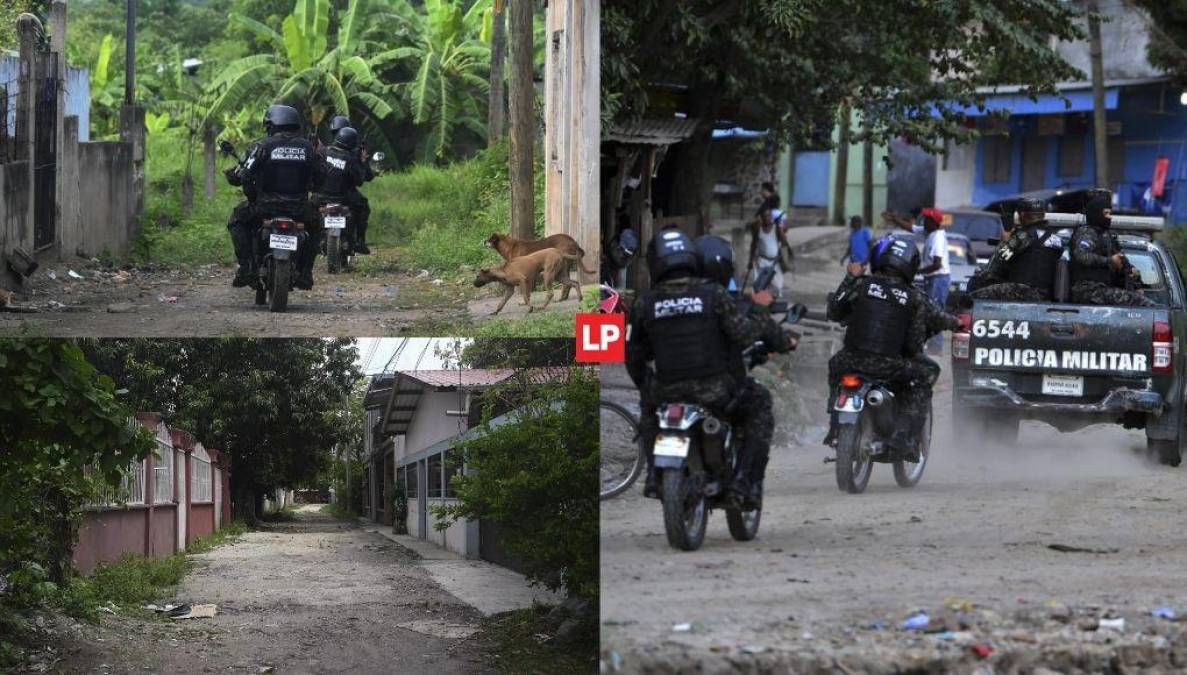 Una calle de tierra que denominan “La Frontera” divide los territorios del Barrio 18 y Mara Salvatrucha (MS-13) en Chamelecón, una zona caliente de San Pedro Sula, norte de Honduras, donde aterrorizan las pandillas.