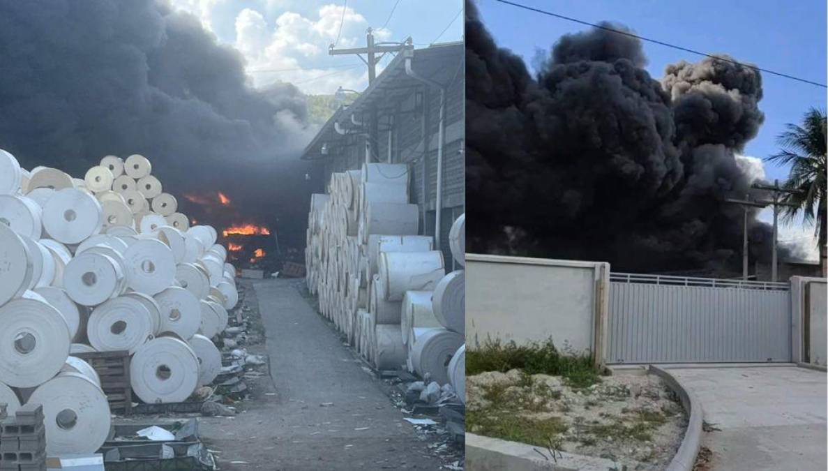 Otras empresas cercanas al fuego, como Aceros Alfa, también fueron amenazadas por el fuego.