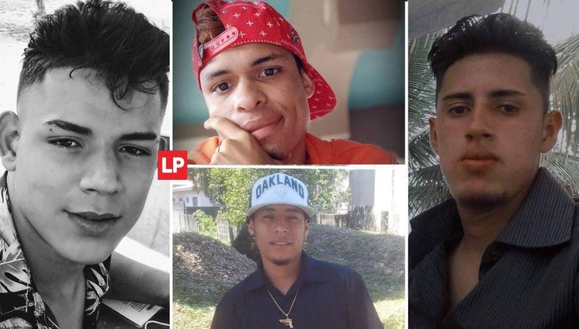 Ellos son los cuatro jóvenes víctimas de la masacre en Puerto Cortés (FOTOS)