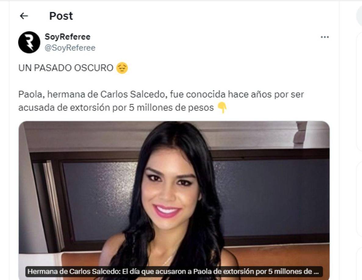 Hace unos años atrás Paola fue acusada de extorsión. 