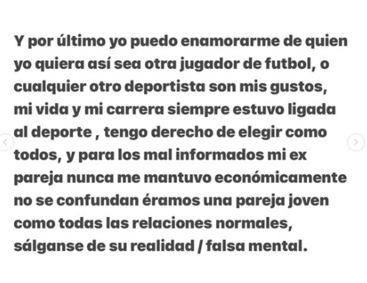 ”Yo puedo enamorarme de quién yo quiera. Mi expareja nunca me mantuvo económicamente”, disparó Andrea.