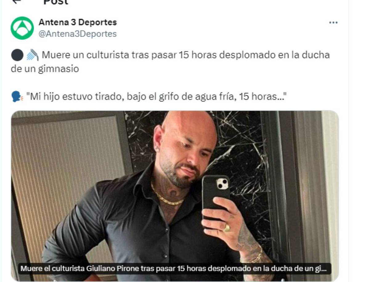 La madre de la víctima denunció de que nadie pudiera atender a su hijo durante tantas horas seguidas, y es que el deportista se encontraba entrenando en un gimnasio que abre las 24 horas y que no cuenta con personal.