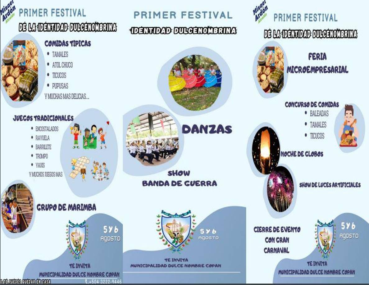 El programa incluye ventas de comidas típicas, juegos tradicionales, danzas, show de banda de guerra, feria microempresarial, show de luces, noche de globos y para el cierre, un gran carnaval.