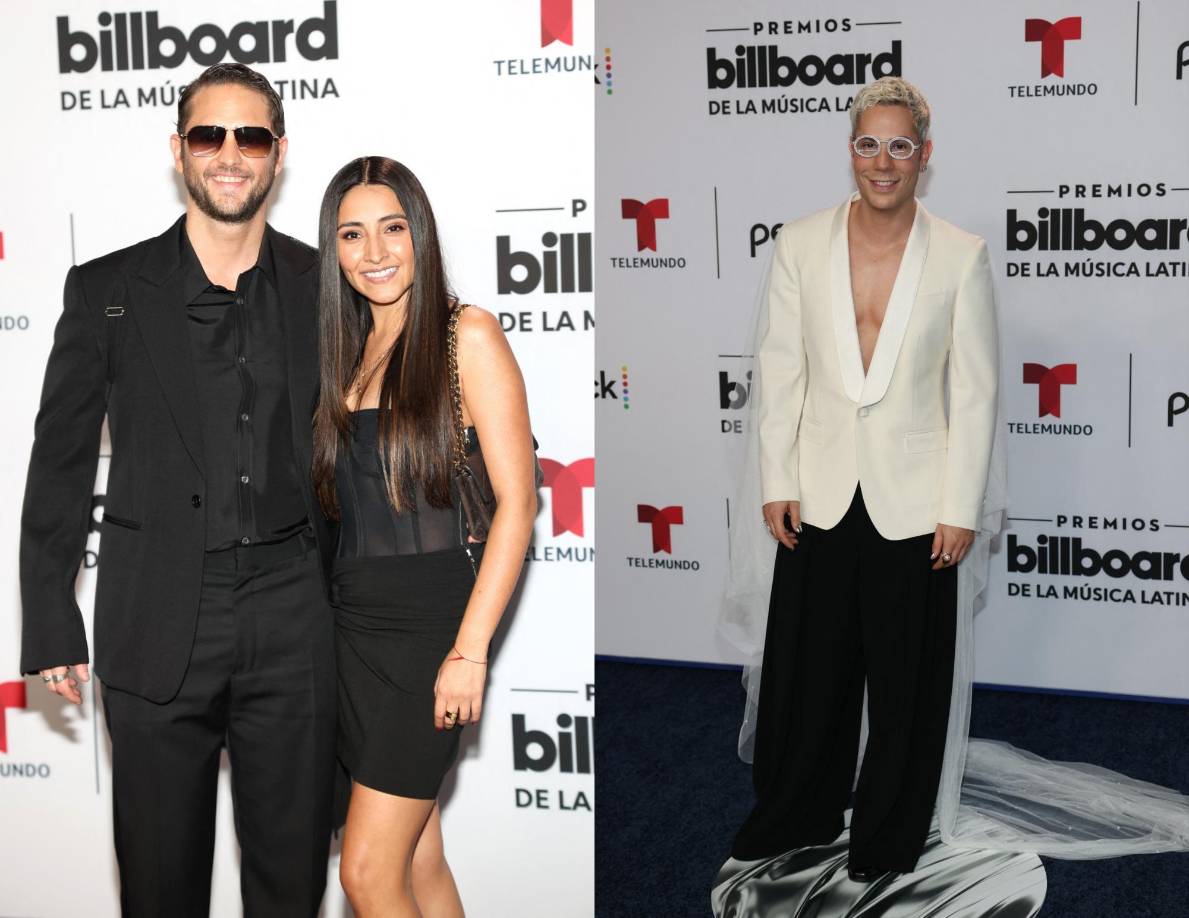 También de negro con pinceladas de blanco estuvieron los dos integrantes masculinos del nuevo RBD, Christopher von Uckermann y Cristian Chávez.