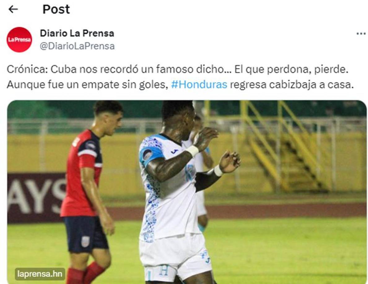 En Diario LA PRENSA señalamos: “Cuba nos recordó un famoso dicho... El que perdona, pierde.”