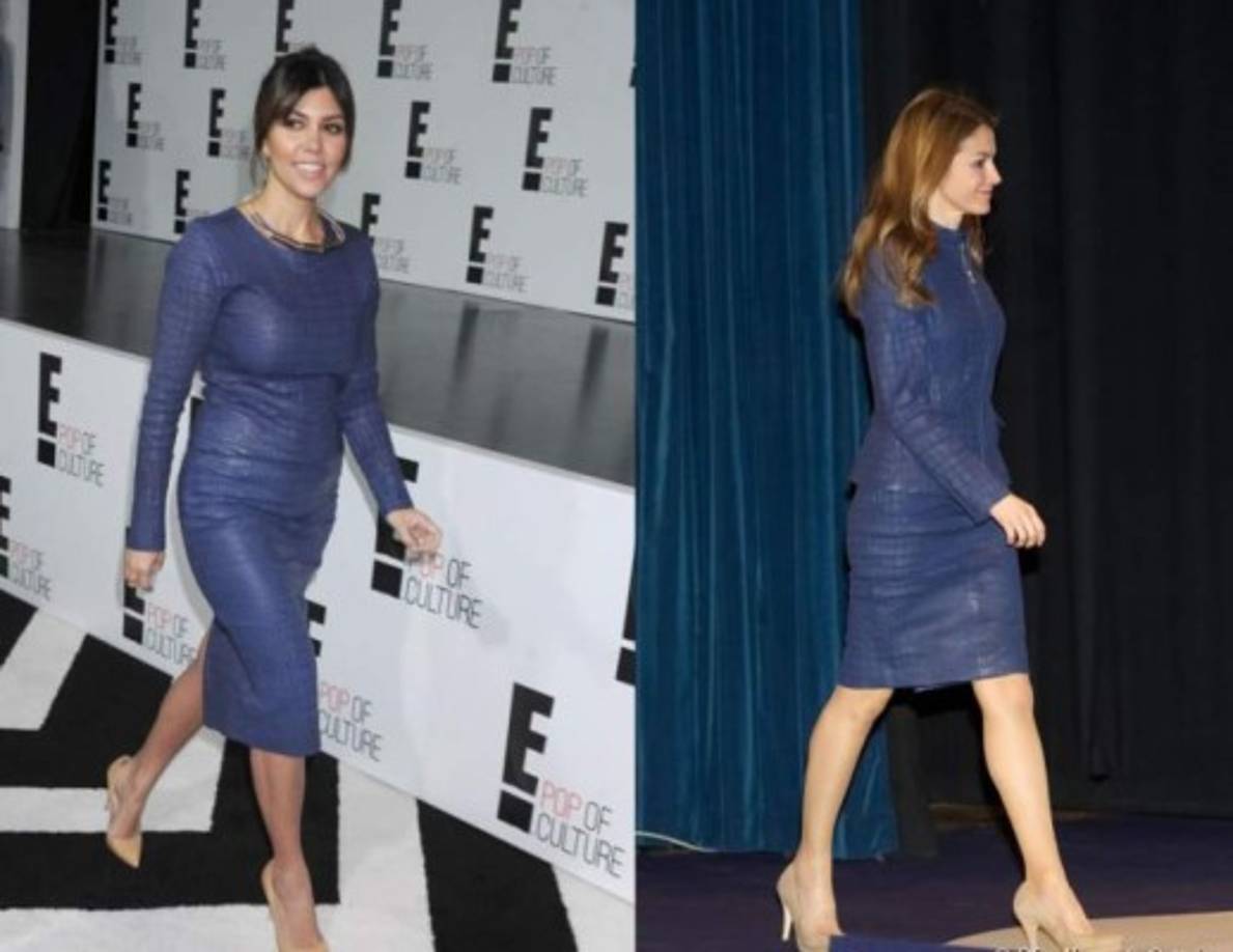 Letizia usó un look idéntico al de Kourtney Kardashian.