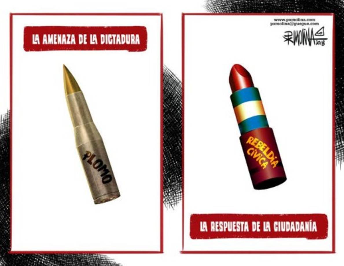 Los memes y comentarios jocosos también se han multiplicado en la redes sobre la original forma de protestar, que fue antecedida por la invasión de globos azul y blanco en las calles de todas las ciudades con mensajes en contra del gobierno.