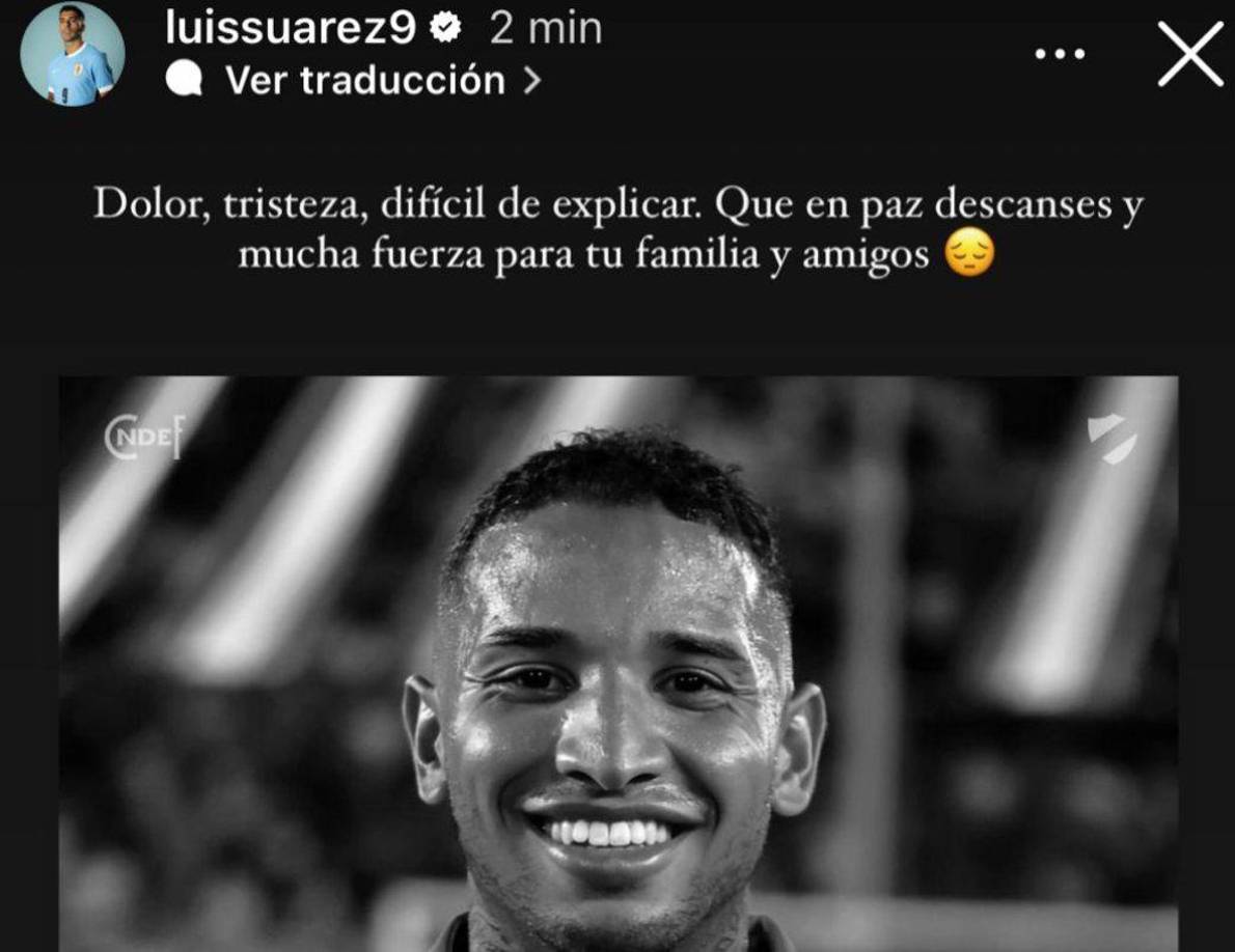 El sentido mensaje de Luis Suárez tras conocer la dolorosa noticia del fallecimiento de Juan Izquierdo. Fueron compañeros en el 2022 en Nacional.