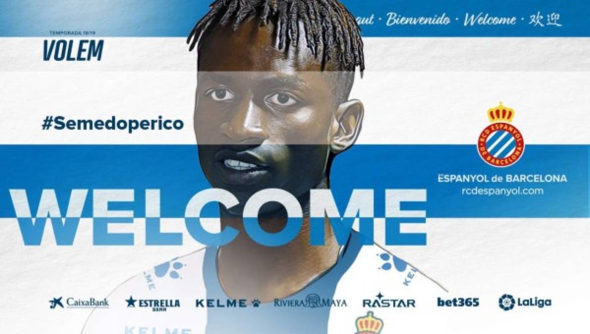 Alfa Semedo ya es oficialmente nuevo jugador del Espanyol hasta final de temporada. El centrocampista, de 21 años, llega al cuadro blanquiazul para aportar músculo a la medular.