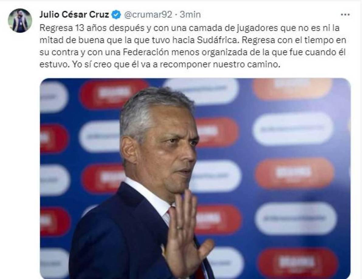 Julio Cruz, periodista de El Heraldo: “Regresa 13 años después y con una camada de jugadores que no es ni la mitad de buena que la que tuvo hacia Sudáfrica. Regresa con el tiempo en su contra y con una Federación menos organizada de la que fue cuando él estuvo. Yo sí creo que él va a recomponer nuestro camino”.