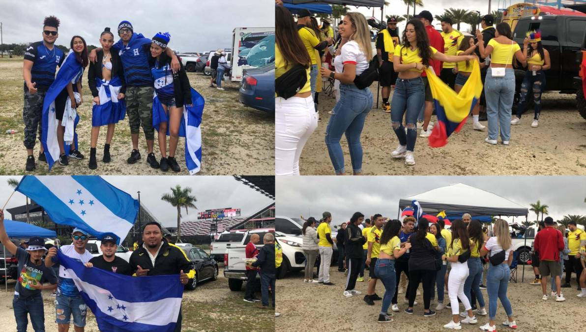 Hondureños y colombianos han puesto el ambiente en Fort Lauderdale previo al pitazo inicial del amistoso que disputarán las selecciones de Honduras y Colombia.
