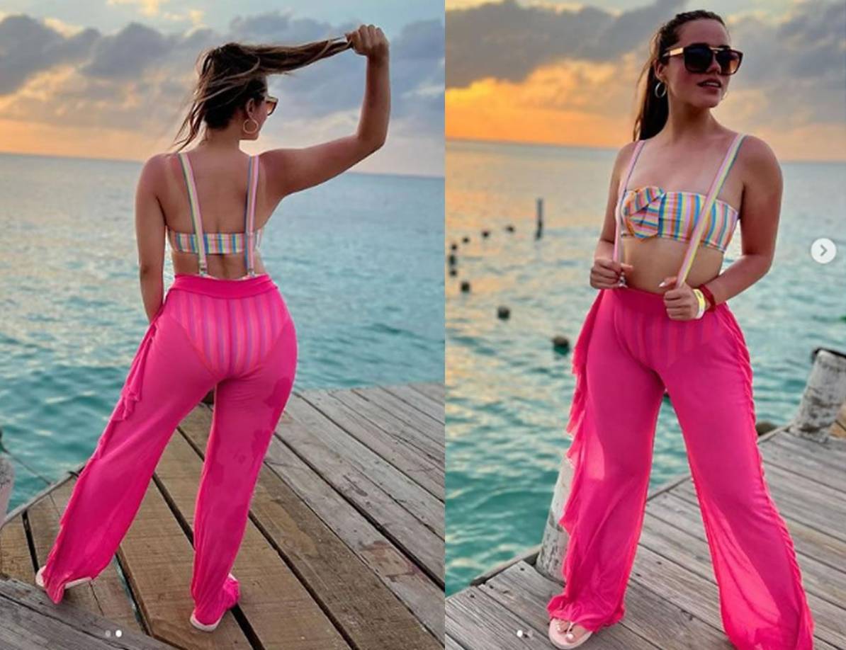 Erika Williams - La bella presentadora del programa ‘Las Dueñas del Balón‘ de Televicentro disfrutó de la Semana Santa en Roatán.