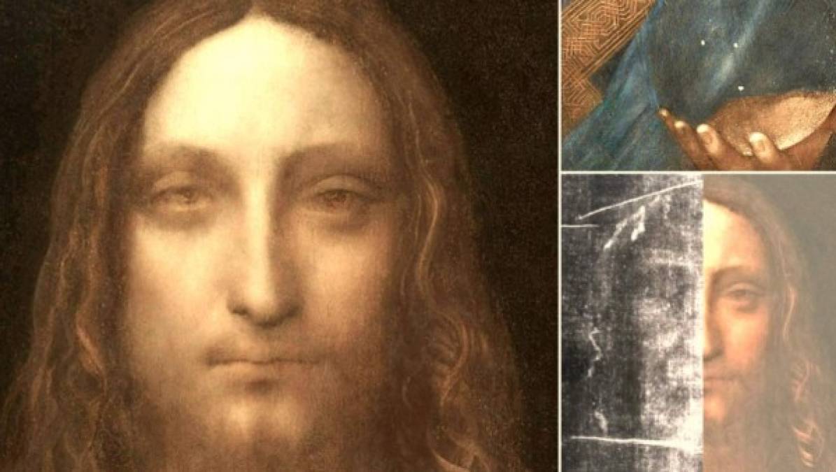 El dibujo representa a Cristo en medio busto y con la mano levantada, en el mismo gesto que el cuadro 'Salvator Mundis' vendido en la subasta en Abu Dhabi.<br/>