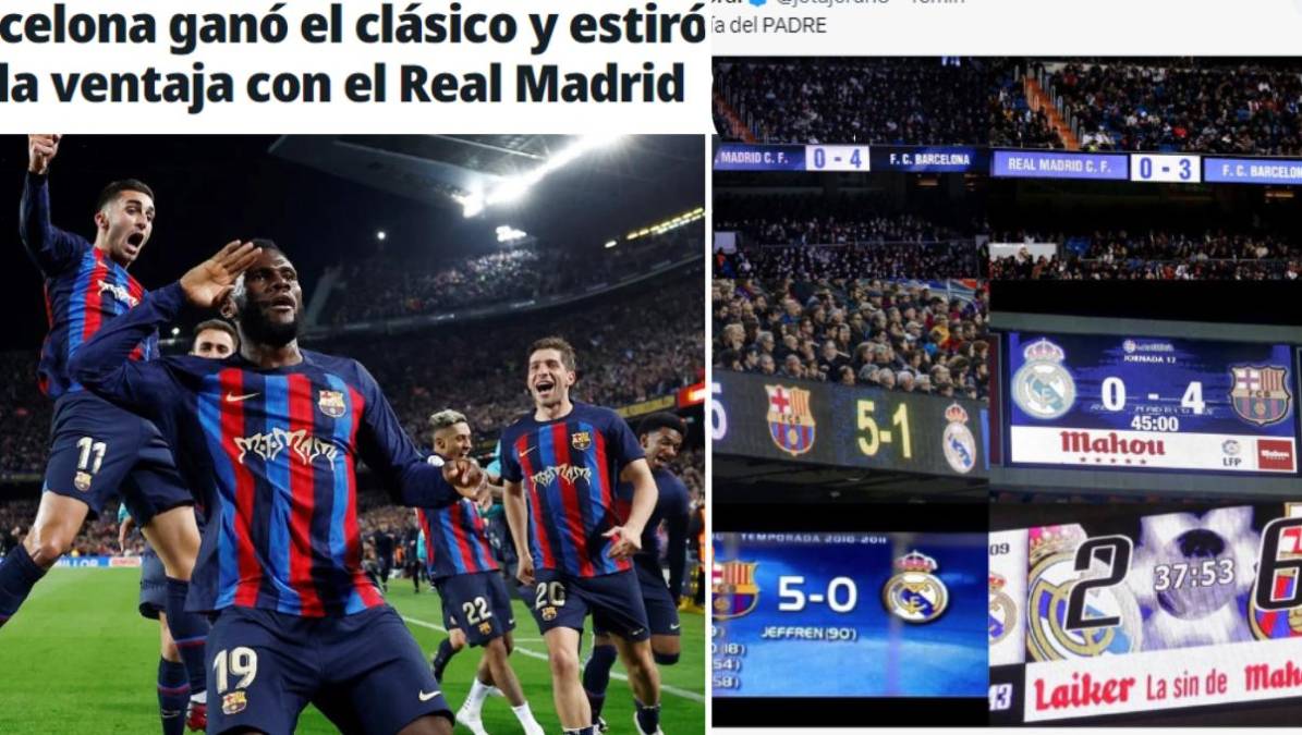 Así reaccionó la prensa internacional a la derrota del Real Madrid ante Barcelona.