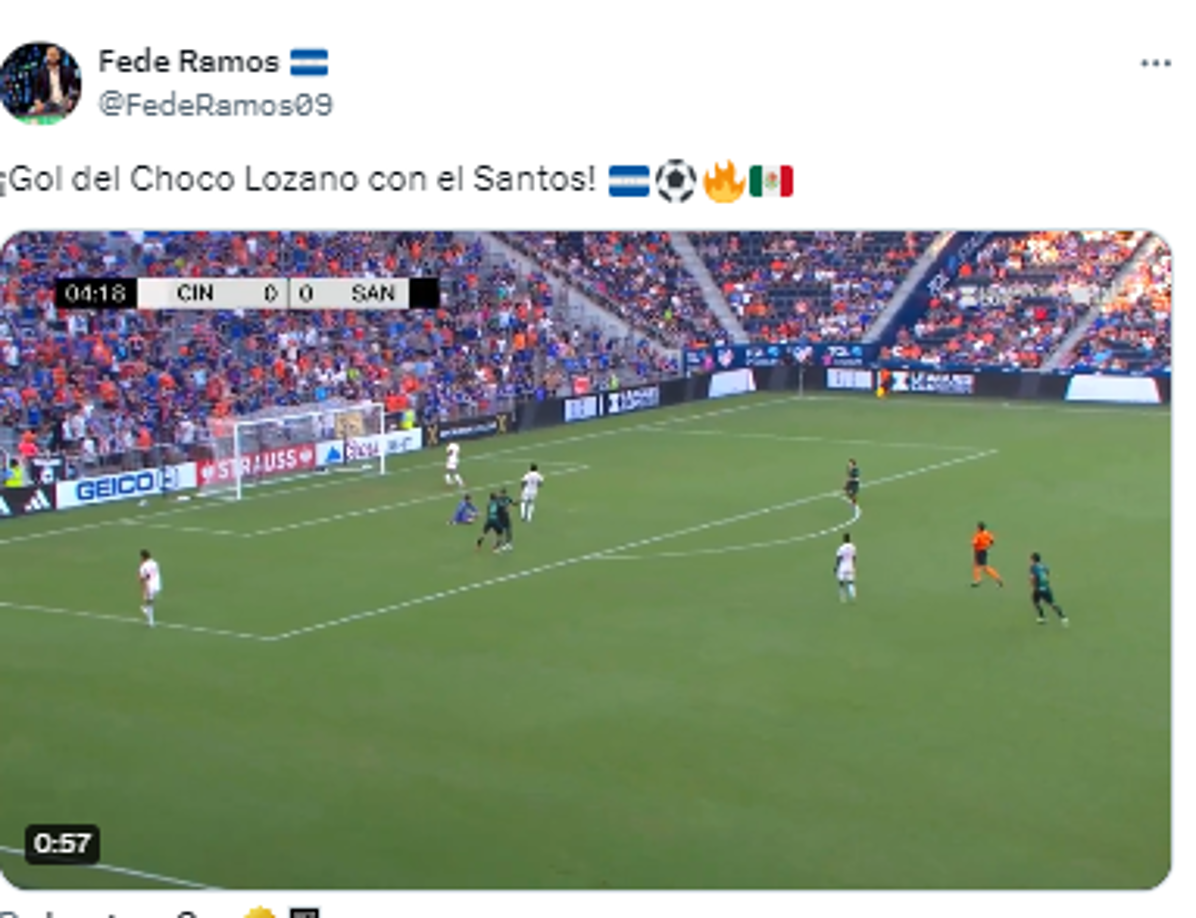  En las redes sociales reaccionaron tras el primer gol de Choco Lozano. 
