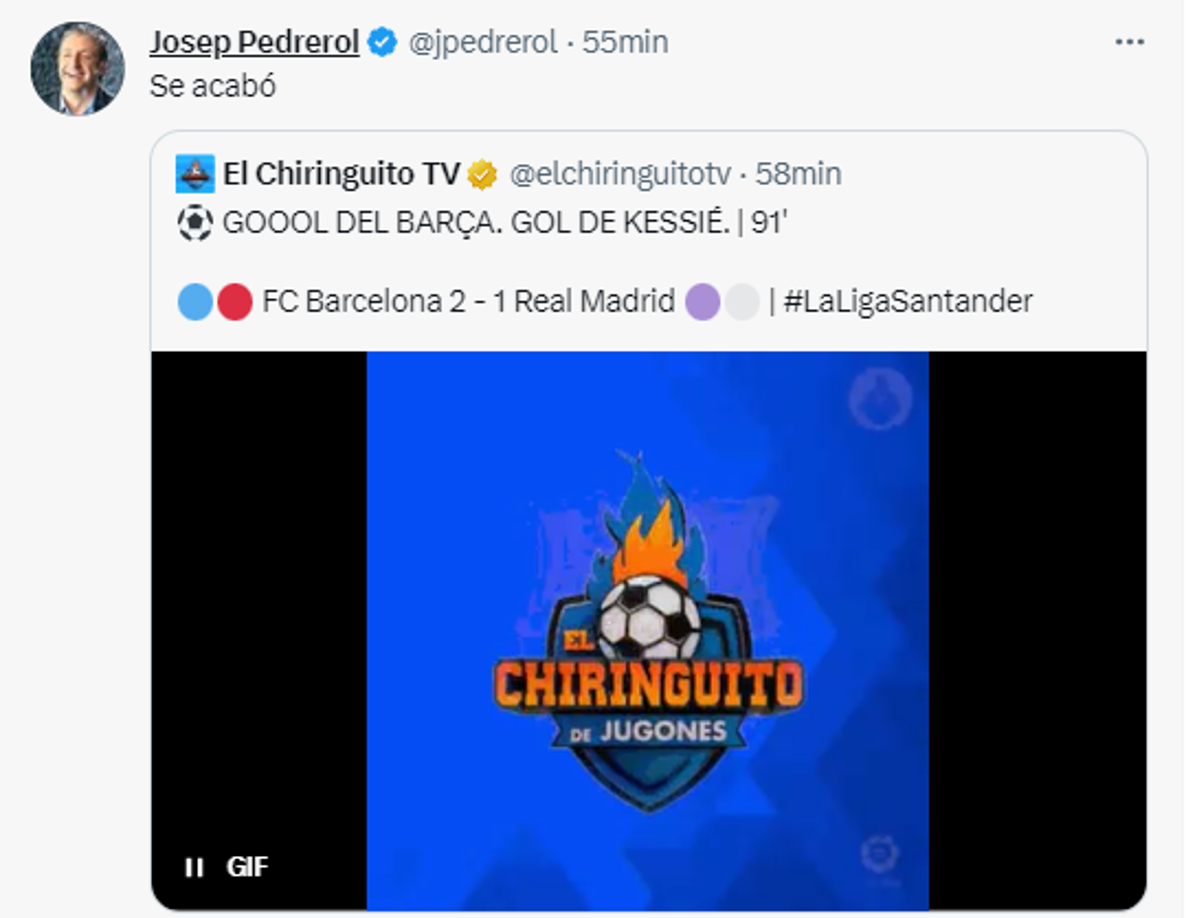 Josep Pedredol: “Se acabó”.