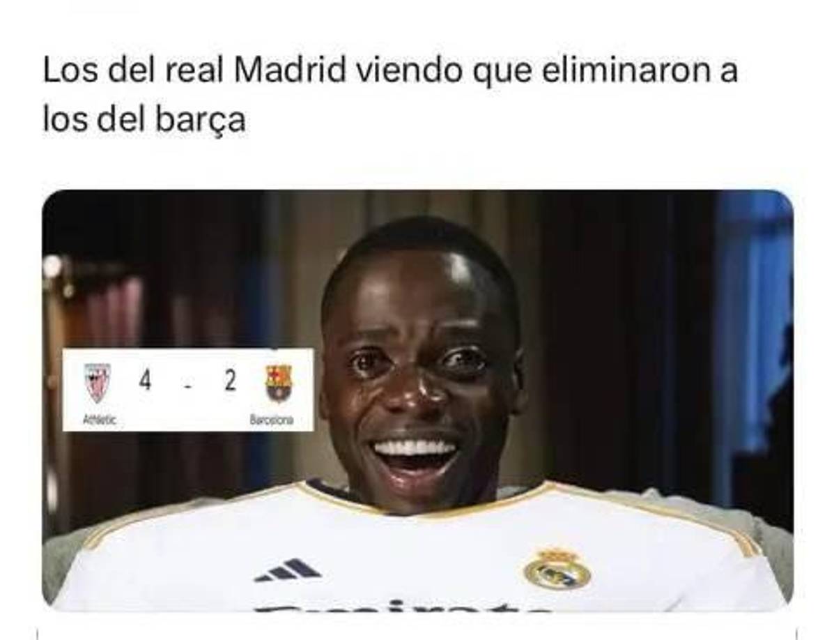 Algunos recordaron al Real Madrid, quien también quedó fuera de la Copa del Rey tras caer por el mismo resultado ante el Atlético de Madrid. 
