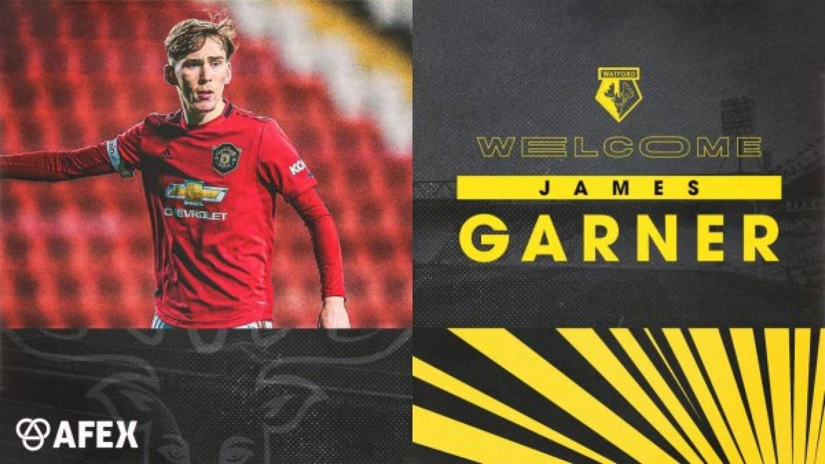 El Manchester United cede a una de sus perlas. Los Reds Devils anunciaron la salida del centrocampista inglés James Garner con dirección al Watford, que ya anunció el fichaje.