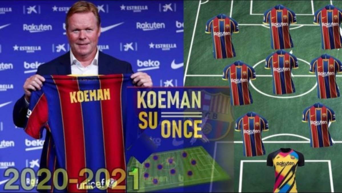 Filtran la alineación que usará Koeman en su debut como DT del Barcelona en la Liga de España