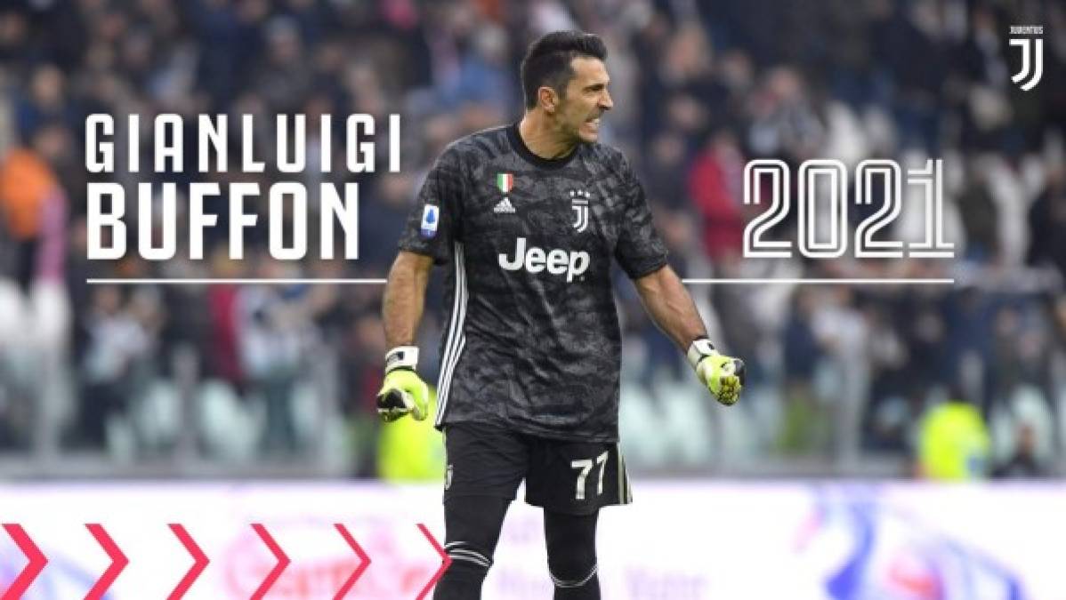 La Juventus ha anunciado la renovación del veterano portero Gianluigi Buffon (42 años), que continuará vinculado al club italiano hasta el 30 de junio de 2021.<br/><br/>En su vuelta a la Juventus tras militar en el PSG, Buffon ejerce habitualmente el rol de portero suplente, pero aún así ha disputado 13 partidos esta temporada y ha igualado a Paolo Maldini como el futbolista con más partidos en la historia de la Serie A (647).