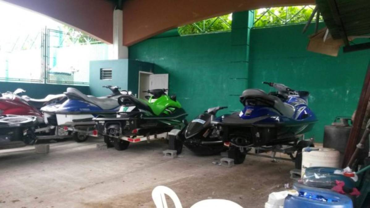 Las motos acuáticas decomisadas a la familia Rosenthal en Omoa.