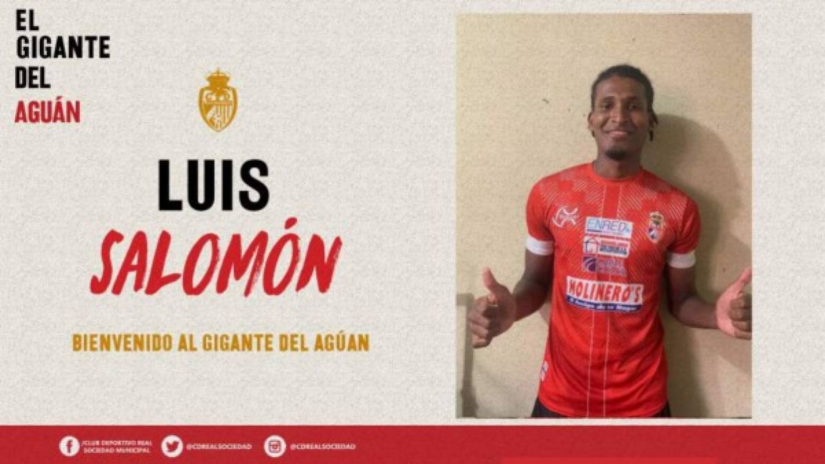Luis Salomón: Defensor hondureño que ha sido anunciado como nuevo jugador de la Real Sociedad de Tocoa.