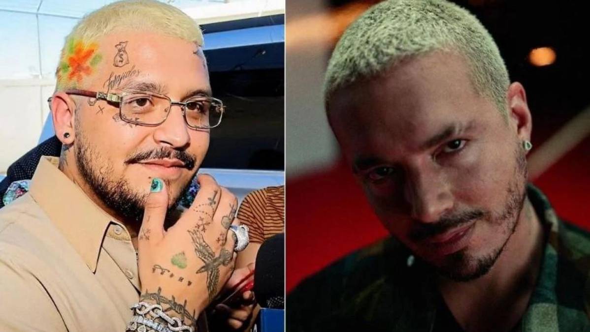 ¿Te parece que Nodal copió el look que J Balvin impuso en su momento? 