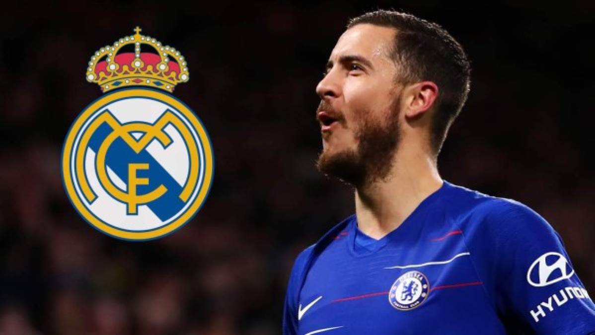 Eden Hazard: El crack belga está a un paso de llegar al Real Madrid tras varios años de poder cumplir el sueño de vestirse de blanco. El jugador estará en la zona del ataque del club en la próxima campaña.