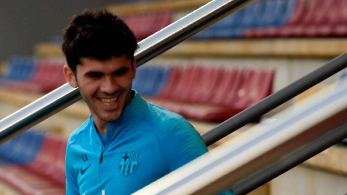 Carles Aleñá: El volante ha estado esta temporada a préstamo en el Getafe por parte del Barcelona. El cuadro culé espera venderle. Foto AFP.